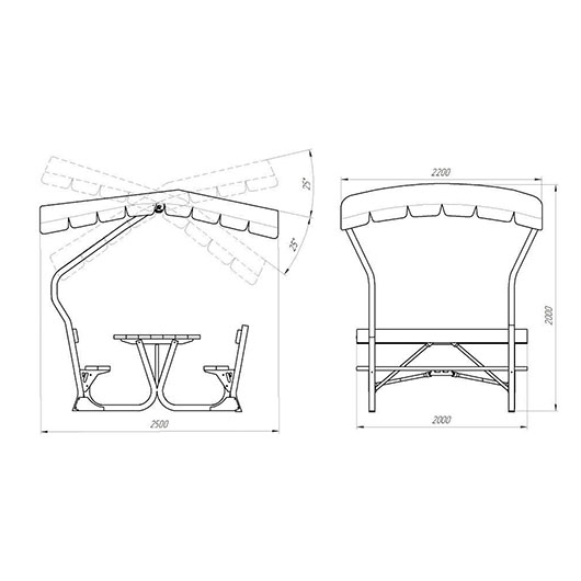 Відкрита бесідка, альтанка